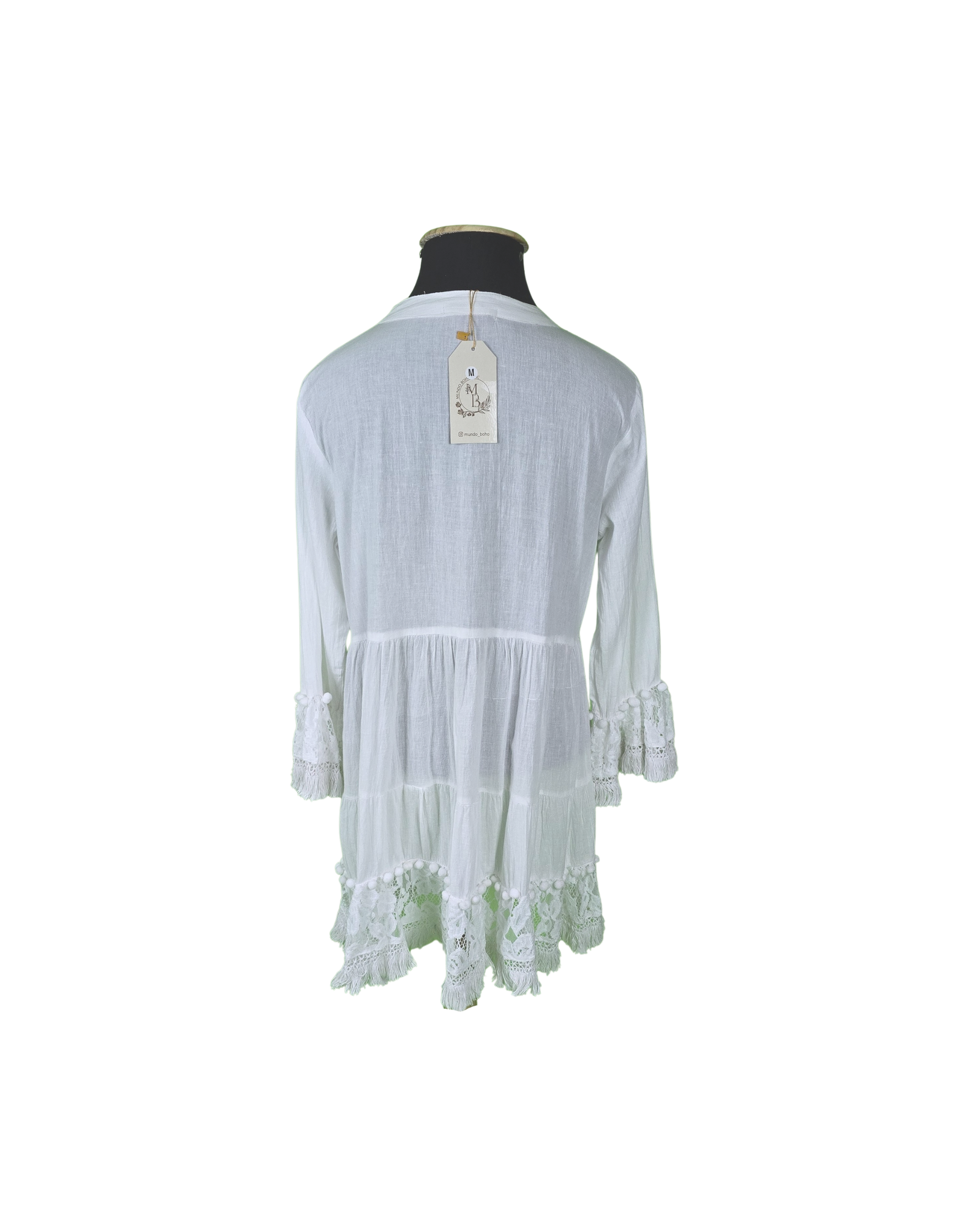 Vestido curto Mundo Boho Chic - M - Imagem 4